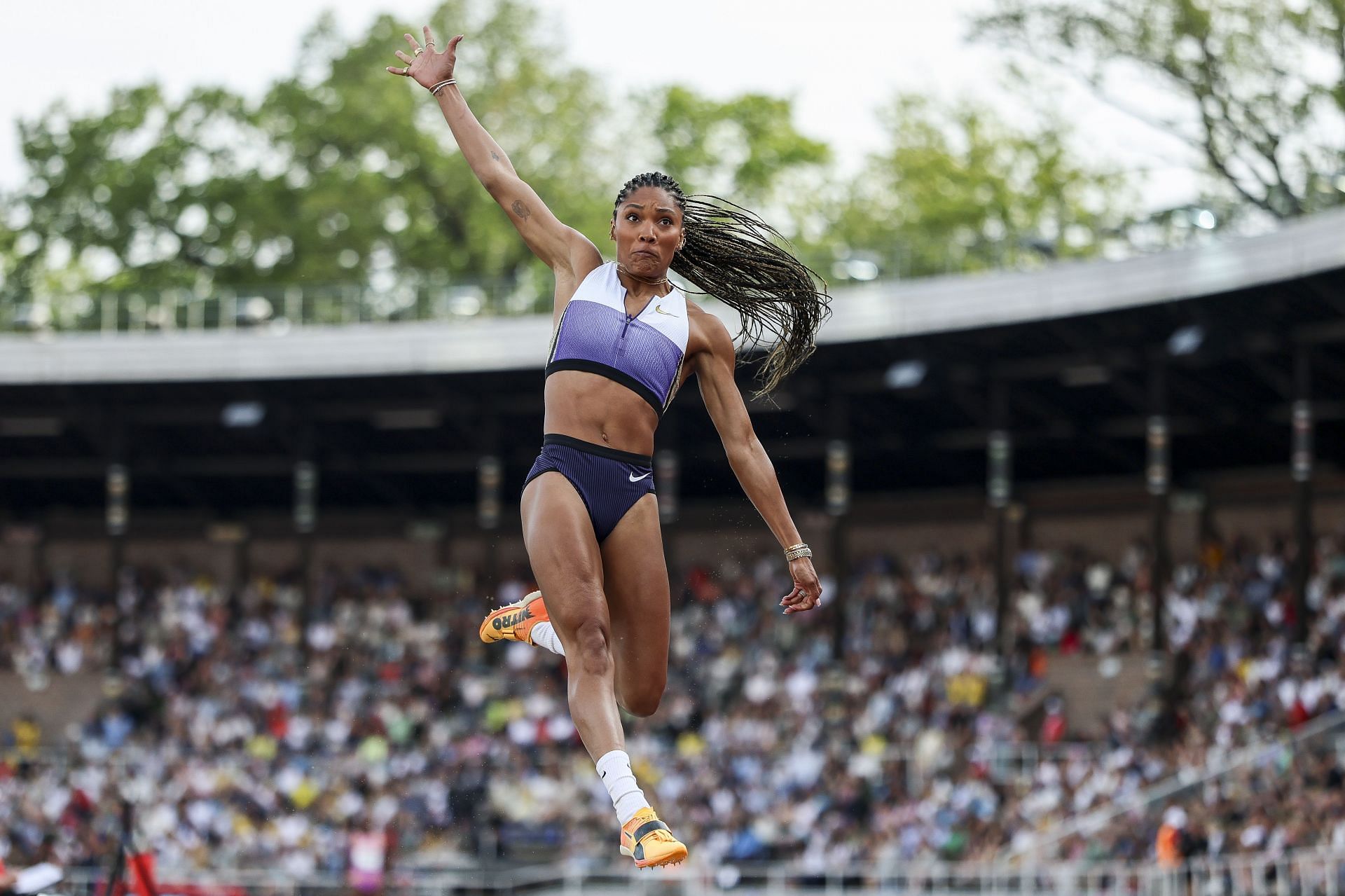 Tara Davis-Woodhall at 2025 Diamond League - BAUHAUS-galan - Source: Getty